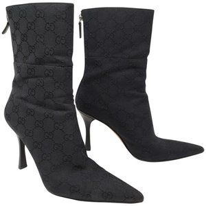 Gucci Ankle Boots GG Monogram 9.5 10 Booties Shoes